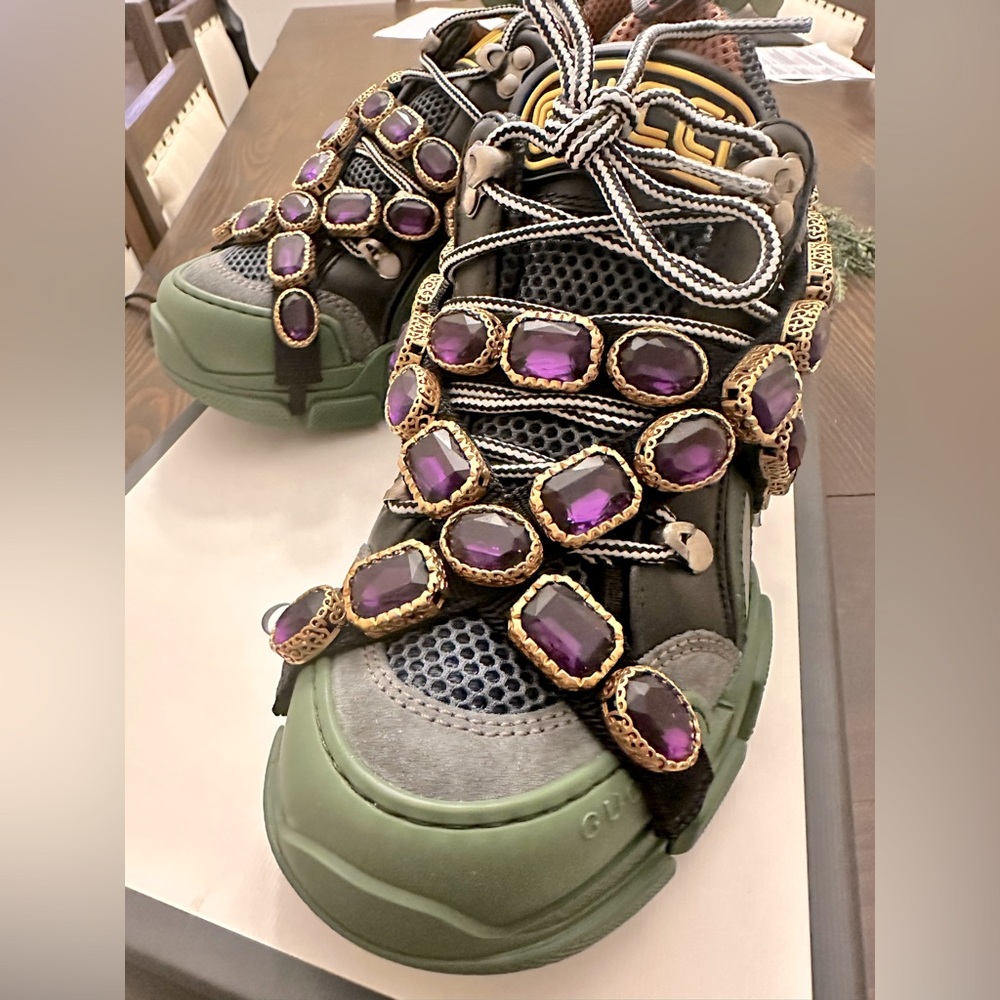 Gucci Flashtrek Chunky Leather Sneakers NWT